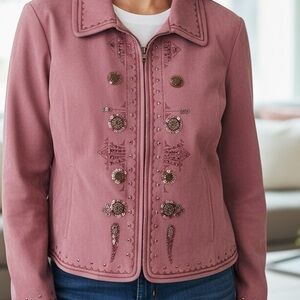 👛 (ANY 2/$20) TanJay Vintage Pink Zipper Jacket, 14P
See video.